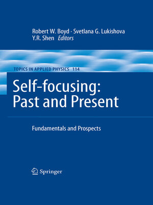 cover image of Self-focusing